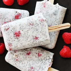 Raspberry Coconut Chia Pops