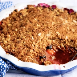 Blueberry and Nectarine Crisp