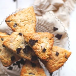 Chocolate Malt Cream Scones