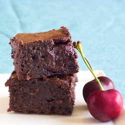 Roasted Cherry Brownies