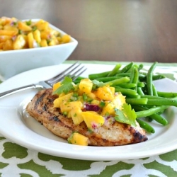 Grilled Chicken & Peach Salsa