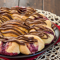 Chocolate Blueberry Jam Pull Aparts