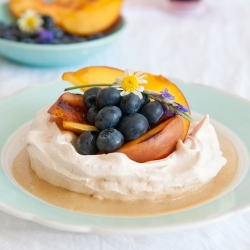 Peach & Blueberry Pavlova