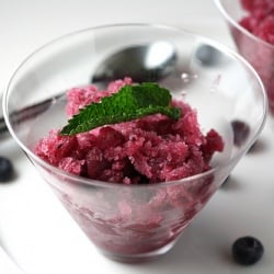 Blueberry Cucumber Granita