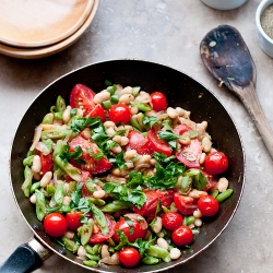 Warm 2 bean salad