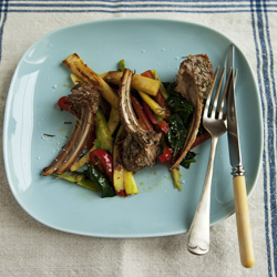 Lamb Chops with Stir Fried Veg