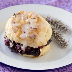 Lavender Glazed Cream Biscuits