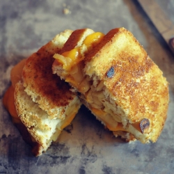 bourbon apple + cheddar melt