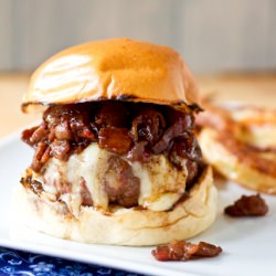 Bacon Burgers w/ Bacon-Onion Jam