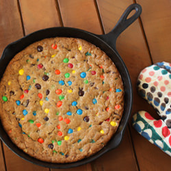 M&M Skillet Cake