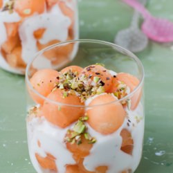 Cantaloupe in Coconut Rose Cream