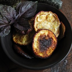 Garlicky Eggplant Chips