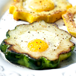 Eggs in Squash Rings for Summer