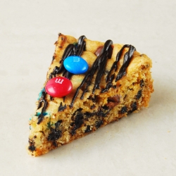 M&M and Chocolate Chip Cookie Cake