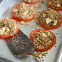 Roasted Tomatoes with herbs & feta