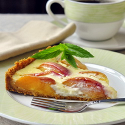 Summer Peach Custard Tart