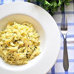 Noodles with Feta Pesto