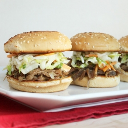 Duck Confit Sliders with Asian Slaw