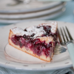 Brandy Cherry Almond Cake