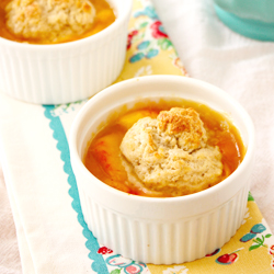 Spiced Peach Cobblers