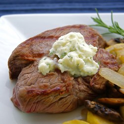 Grilled Bison with Rosemary Butter