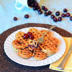 Sweet Cherry Waffles