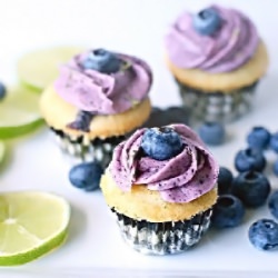 Lime Blueberry Cupcakes