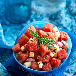 Watermelon Jicama Mint Salad