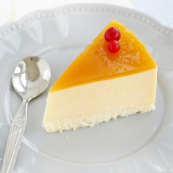 Cheese Mousse Cake and Peach