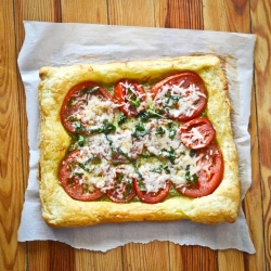 Tomato Pesto Parmesan Tart