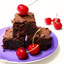 Roasted Cherry Brownies