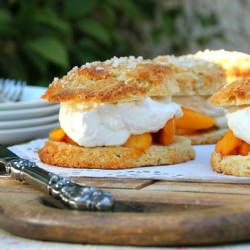 Peach Shortcake with Whiskey Cream