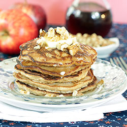 Cinnamon Apple Walnut Pancakes