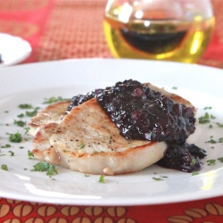 Pork with Blueberry Sauce