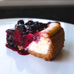 Cheesecake with Blueberry Sauce