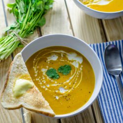 Thai Red Curried Vegan Pumpkin Soup