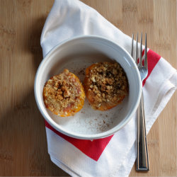 Roasted Peaches with Almond Crumble