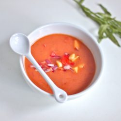 Tomato and Peach Gazpacho