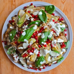 Roasted aubergine salad