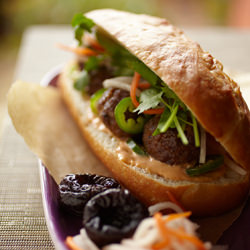 Turkey Meatball Banh Mi Sandwiches