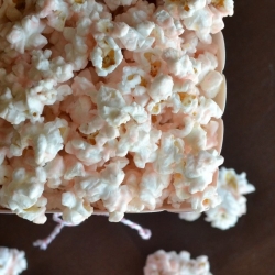 Pink Chocolate Covered Popcorn