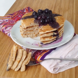 Pancakes w/ Blueberry Sauce