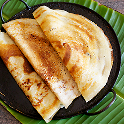 Dosa with Chutney & Potatoes