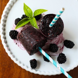 Blackberry Basil Popsicles