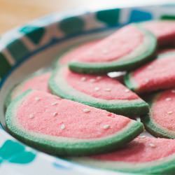 Watermelon Slice Cookies