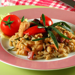 Rock Samphire and Chicken Risotto