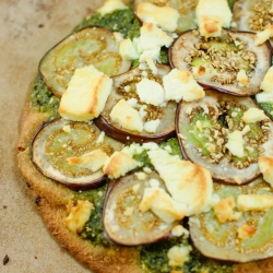 Eggplant Goat Cheese Flatbread