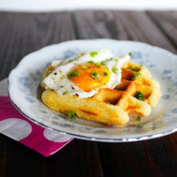 Cornmeal Waffles w/ Egg