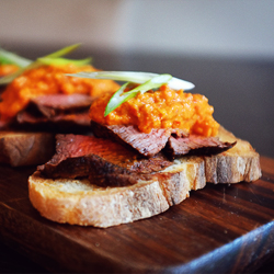 Espresso Steak & Romesco Tapas