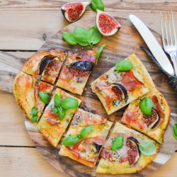 Pizza w. figs & blue cheese